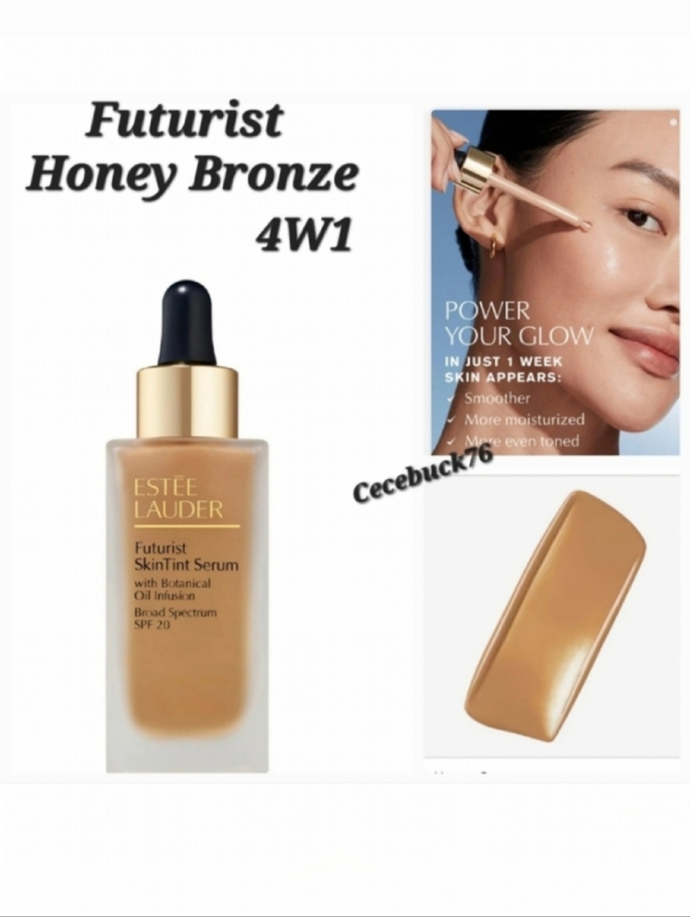 🌺Estee Lauder 4W1 Honey Bronze Futurist Skin Tint Serum Foundation SPF 20